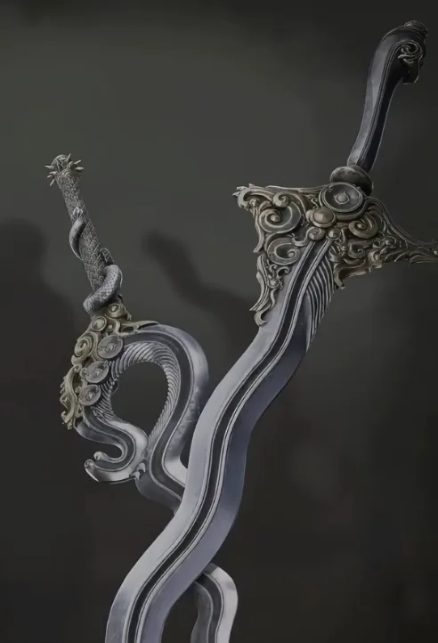 White Serpent and Crimson Viper（武器のレンダー）